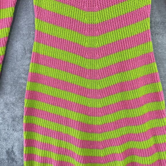 Victor Glemaud X Target Small Pink Green Striped Long Sleeve Sweater Dress - Picture 7 of 9